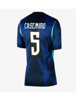 Brasilien Casemiro #5 Replika Borta Kläder Dam VM 2026 Kortärmad